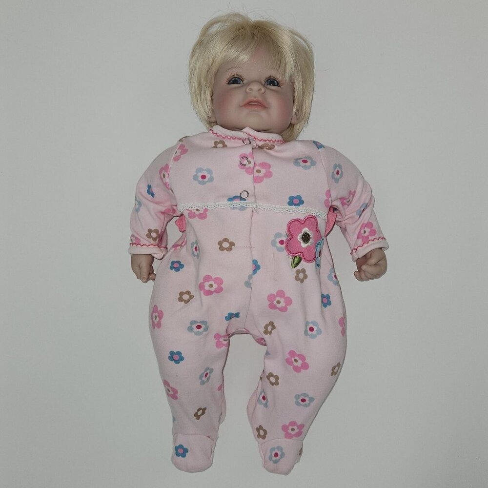 Adora Doodle Bug Baby Girl Doll Realistic Weighted 18" Long Blond Hair Blue Eyes
